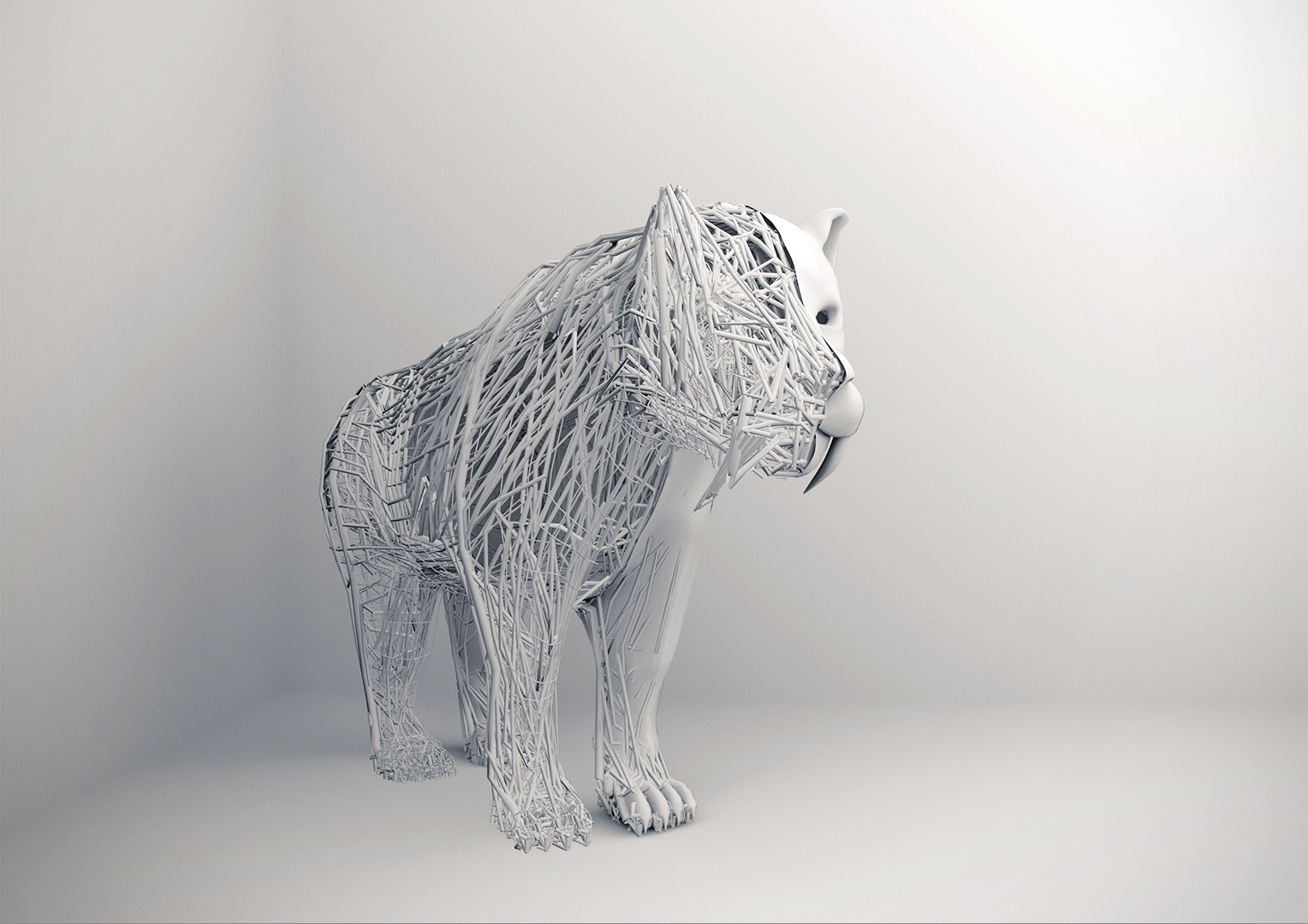 3D Visual Design_P2_Tiger_side view ao