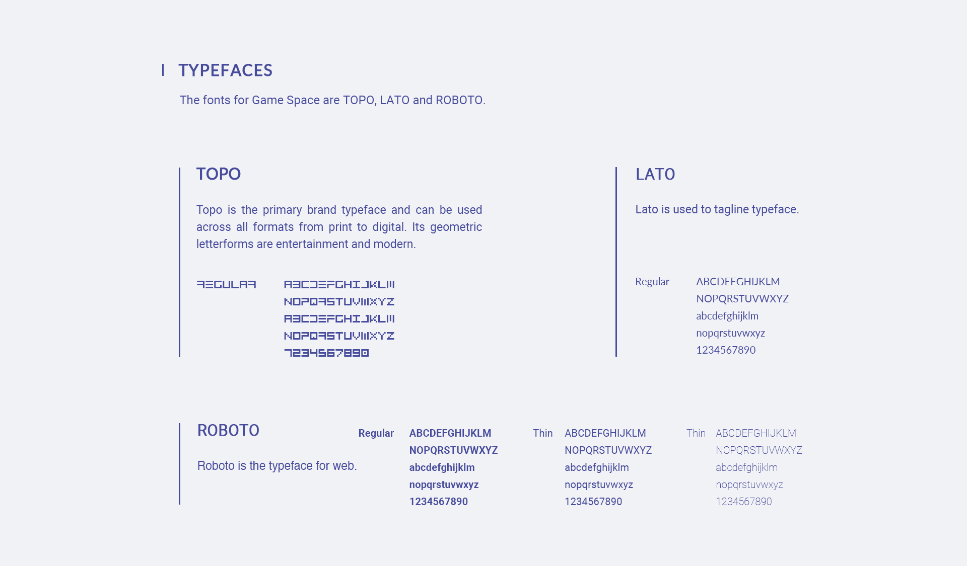 game space-5- typefaces